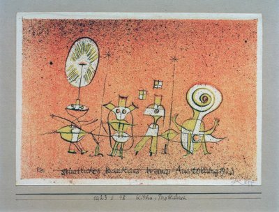 The Cheerful Side, Weimar Bauhaus Exhibition 1923, Bauhaus by Paul Klee